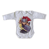 Body Bebê Luxo Mini Thor Marvel Martelo Super Heroi Vingador