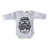 Body Bebê Luxo Star Wars Stormtrooper