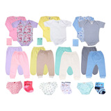 Body Bebê mijão Liso E Estampado Kit C 27 Roupa Bebê Atacado
