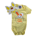 Body Bebe minha Primeira Páscoa Máscara temático