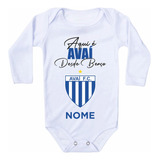 Body Bebê Nome Personalizado Aqui É Avaí Times Futebol