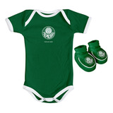 Body Bebe Palmeiras Pantufa Recém Nascido Conjunto Oficial