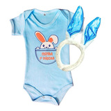 Body Bebê Páscoa Menina Menino tiara Coelho