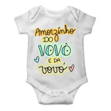 Body Bebê Personalizado Amorzinho Da Vovó E Do Vovô