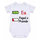 Body Bebê Personalizado Bateria Eu Papai E Mamãe C 1389