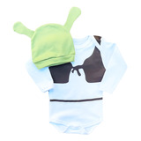 Body Bebê Personalizado Fantasia Shrek Com