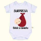 Body Bebê Personalizado Surpresa Bebê A Caminho N2311
