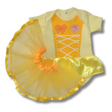 Body Bebe Tematico Mesversario Princesas Com Laço E Tule