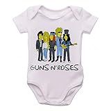 Body Criança Curta Infantil Bebê Roupa Nenê Simpsons Guns Banda Rock Musica Roses