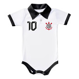 Body De Bebê Corinthians Camisa Polo Roupinha Time Futebol 
