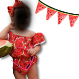 Body De Bebê Menina Ciganinha Macacão Frutinhas
