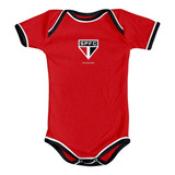 Body De Bebê Vermelho Time Do São Paulo Oficial Torcida Baby