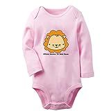 Body Engraçado Oficial Member For Baby Boom Macacão De Bebê Recém Nascido Roupas Infantis Animal Leão Gráfico Roupas Longas Rosa 6 12 Meses