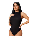 Body Feminino Básico Regata Gola Alta Diversas Cores
