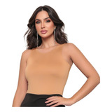 Body Feminino Camiseta Collant Confortável Suplex Sexy