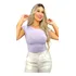 Body Feminino Cavado Manga Curta Blusa Collant Suplex Bore