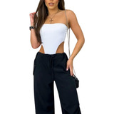 Body Feminino Cavado Tomara Que Caia Com Bojo Blogueira
