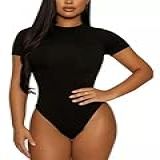 Body Feminino Manga Curta Decote Redondo Vinha Fashion Bori Blusa Gola Careca Em Suplex Preto GG