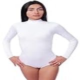 Body Feminino Manga Longa Inverno Ou Proteção Uv Esportes BRANCO G