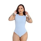 Body Feminino Regata Canelada Moda Blogueira Verão AZUL BEBÊ TAM UNICO 36 A 42