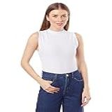 Body Gola Alta Cavado Basico Feminino Zinco Branco G
