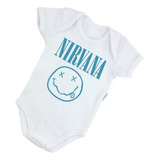 Body Infantil Bebê Poliéster Nirvana Banda Musica Rock 061