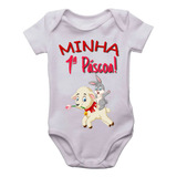 Body Infantil Minha Primeira Pascoa Roupinha De Bebê Bori