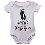 Body Infantil Pai Seguirei Seus Passos Roupinha De Bebê Bori Cor-Branco-Tamanho-GG