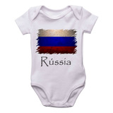 Body Infantil Rússia País Bandeira Bebê