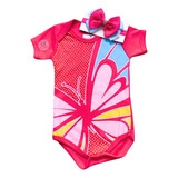 Body Laço Bebê Temático Fantasia Personagem Mesversário