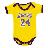 Body Lakers Basquete Nba Bebe Mesversário 100 Algodão