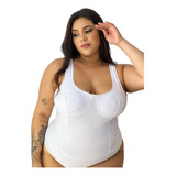 Body Maio Plus Size Retro Com