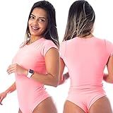 BODY MANGA CURTA COR ROSE TAMANHO GG 46