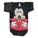 Body Mickey Para Bebê Fantasia Suedine