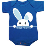Body Minha Primeira Páscoa Happy Easter Coelho Menino