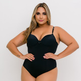 Body Modelador C Bojo Feminino Reduz Medidas Aperta Barriga