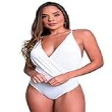 Body MVB Modas Bojo Feminino Verão Alcinha Cavado G Branco