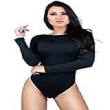 Body MVB Modas Feminino Manga Longa Costa Nua