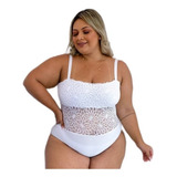 Body Plus Size Feminino Sensual Sexy Renda Grande alça