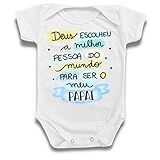 Body Roupa De Bebê Frase Anunciação Deus Papai Azul Gestação Tamanho G Cor Menino