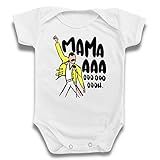 Body Roupa De Bebê Música Mama Freddie Mercury Queen Rock Tamanho P Cor Branco