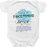 Body Roupa Para Bebê Sou O Pacotinho De Amor Da Dinda Azul COR BRANCA TAMANHO P