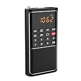 BOESPATR Rádio Portátil De Bolso Pequeno Rádio FM MP3 Walkman Reprodução De Disco Flash USB Leitor De Cartão Micro SD Rádio Alimentado Por Bateria Excelente Recepção E Qualidade De Som Adequado