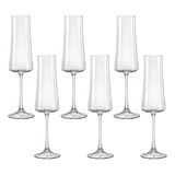 Bohemia Xtra Bohctxt210t Jogo 6 Taças Champanhe 210ml Cristal Cor Transparente