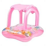 Boia Bote AZUL Cobertura Inflável Piscina Bebe Capota Solar Infantil Kids Baby Float Proteção Assento Anel Flutuável Natação Praia Menino Menina Rosa 