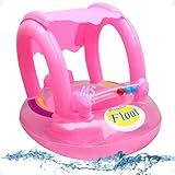 Boia Bote Bebe Com Cobertura E Fralda Infantil Boia Inflável Piscina Praia Diversão E Segurança Linha Premium ROSA MENDES STORE