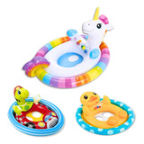 Boia Bote Bichinhos Com Assento Infantil Para Piscina Intex