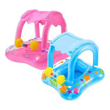 Boia Bote Infantil Com Cobertura Baby Piscina Praia Crianças