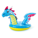Boia Bote Inflável Infantil Dragão Azul
