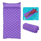 Boia Colchão Bronzeador Deitar Inflável Piscina Esteira Roxo